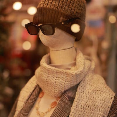 Matched piece: knit scarf