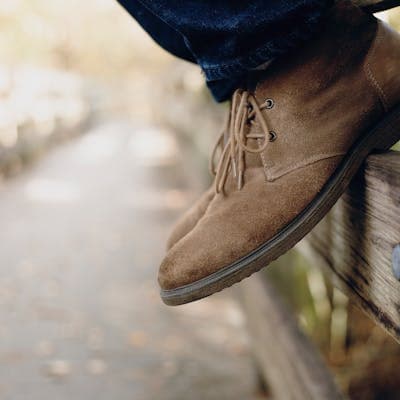 Matched piece: suede boots